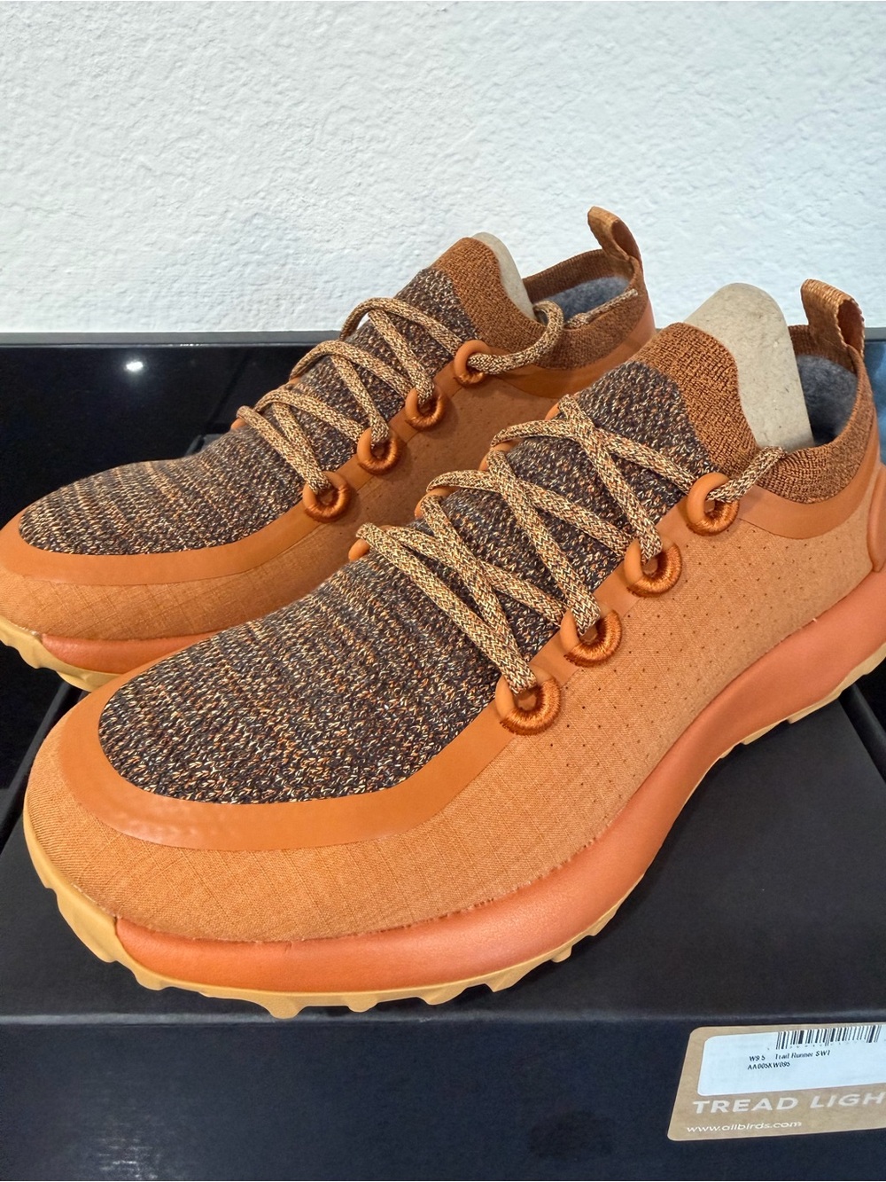 Allbirds Trail Runner SWT Women’s 9.5 Orange Wool Sneakers NIB